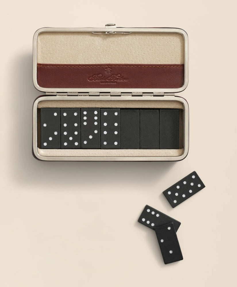 Travel Dominoes Game With Calfskin Case | Brooks Brothers for sale