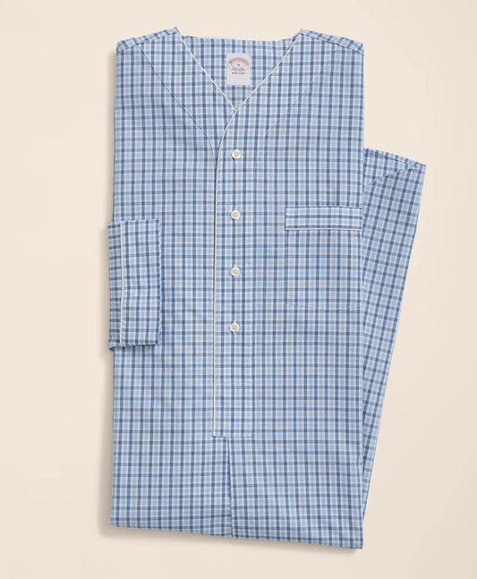 Cotton Broadcloth Checked Nightshirt | Brooks Brothers discount