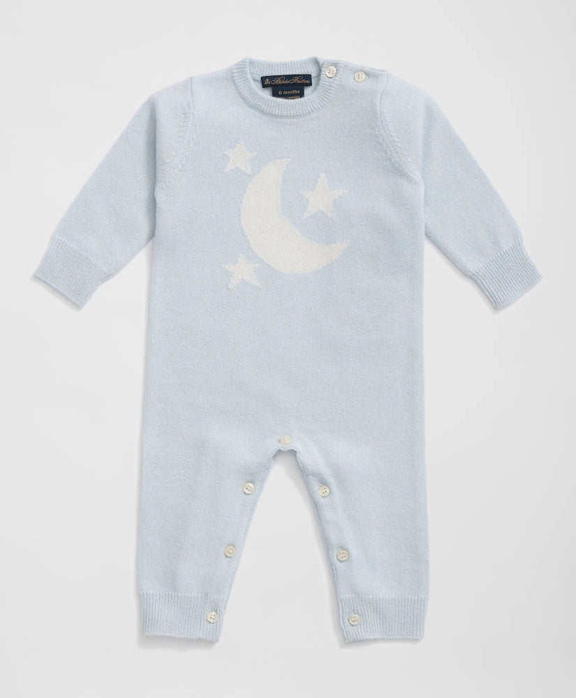 Cashmere Moon Motif Onesie | Brooks Brothers on sale