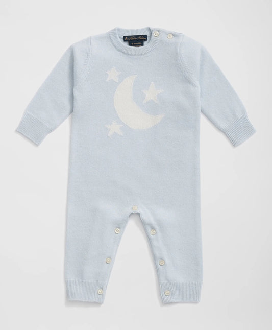 Cashmere Moon Motif Onesie | Brooks Brothers on sale
