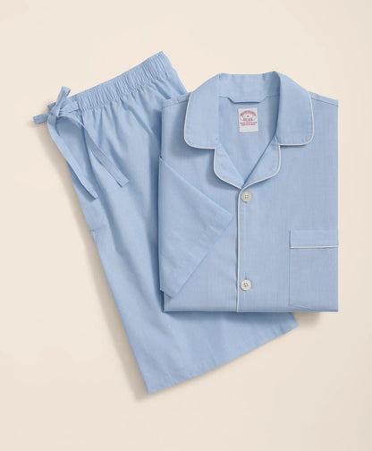 Cotton Broadcloth Short Pajamas | Brooks Brothers outlet