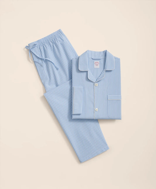 Cotton Broadcloth Bengal Striped Pajamas | Brooks Brothers sale