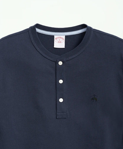 Cotton Henley Long-Sleeve T-Shirt | Brooks Brothers sale