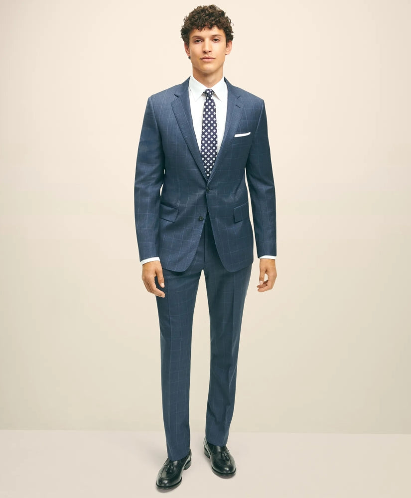 Classic Fit Wool Windowpane 1818 Suit | Brooks Brothers online