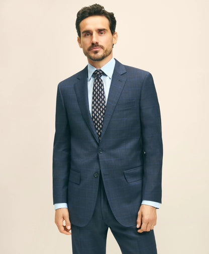 Traditional Fit Wool Checked 1818 Suit | Brooks Brothers outlet
